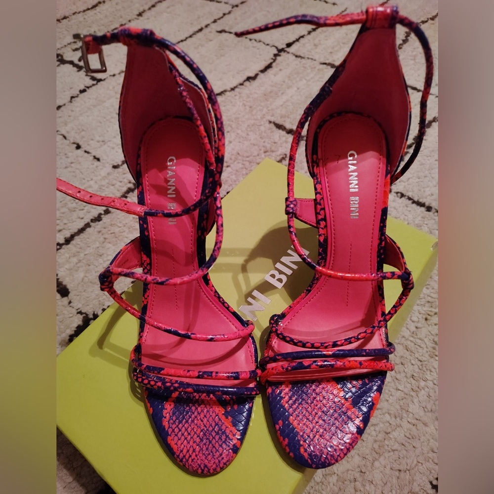 Gianni Bini Vibrant Pink and Blue Heels